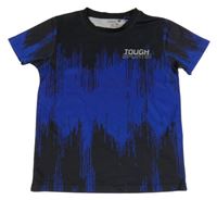 Modro-čierne vzorované športové tričko Ergeenomix