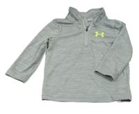 Sivá melírovaná športová funkčná mikina s logom Under Armour