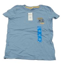 Nové - Modrošedé tričko s autom Little kids