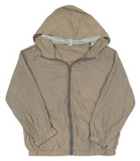 Béžová šušťáková vetrovka s kapucňou Shein