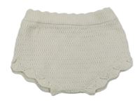 Smetanové pletené kraťasy George