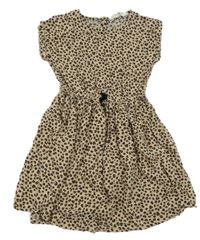Béžovo-hnedo-čierne vzorované ľahké šaty H&M