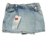 Nové - Světlemodré riflové sukňové kraťasy Denim Co. 