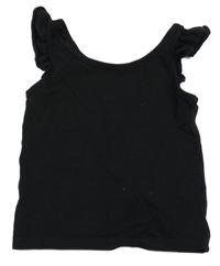 Čierny crop top s volánikmi C&A
