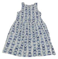Biele bavlnené šaty s motýly H&M