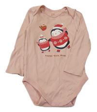 Světlerůžové body s tučňáky C&A
