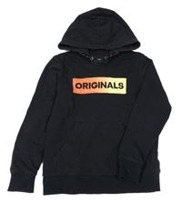 Čierna mikina s nápisom a kapucňou Jack & Jones