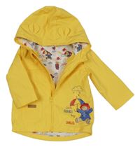 Žltá nepromokavá jesenná bunda s Paddingtonem a kapucňou