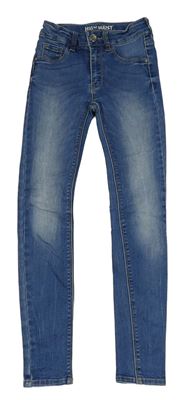 Modré skinny high waist rifle Page one young