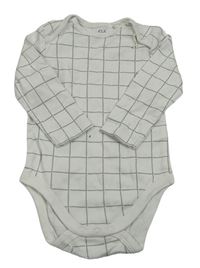 Bílo-tmavošedé kostkované body C&A