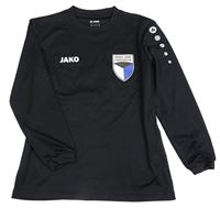 Černý funkční sportovní dres s erbem a číslem JAKO