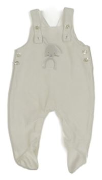 Smetanové sametové dupačky so zajačikom