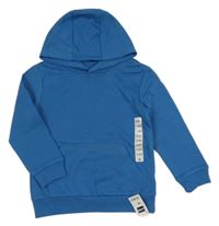 Nové - modrá mikina s vreckom a kapucňou St. Bernard