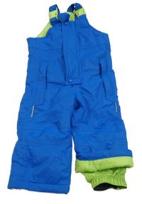 Modré šusťákové zimní oteplovačky Papagino