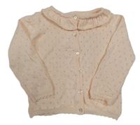 Světlebroskvovoý perforovaný prepínaci sveter s golierikom Matalan