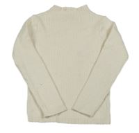 Smotanový rebrovaný vzorovaný svetrový rolák St. Bernard