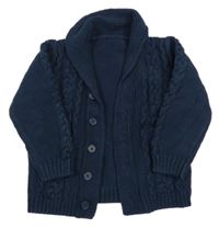 Tmavomodrý vzorovaný prepínaci sveter Matalan