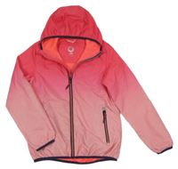 Tmavorůžovo-ružová šušťáková jarná bunda s hviezdičkami a kapucňou Killtec