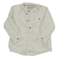 Biela ľanová košeľa H&M