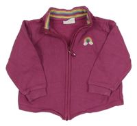 Vínová prepínaci mikina s dúhou KITE