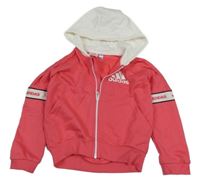 Jahodová prepínaci mikina s kapucňou Adidas