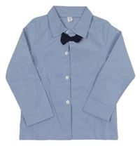 Modrá košile s motýlkem SHEIN