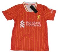 Nové - červeno-žlutý funkční fotbalový dres L.FC. a číslem 