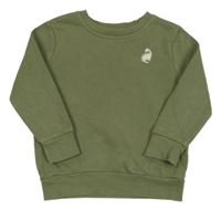 Khaki mikina s dinosaurom George