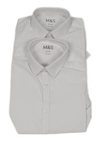 Nové - 2x - Bílá košile s krátkým rukávem M&S