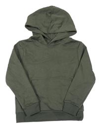 Khaki mikina s vreckom a kapucňou H&M