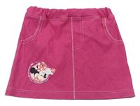 Růžová sukně riflového vzhledu s Minnie zn. Disney