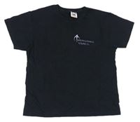 Čierne tričko s nápismi FRUIT of the LOOM