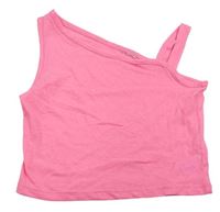 Neónově ružový asymetrický crop top Matalan
