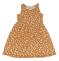 Hnedé vzorované bavlnené šaty H&M