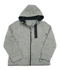 Sivá melírovaná prepínaci mikina s kapucňou Nutmeg