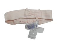 Nové - Svetloružová čelenka s mašlou