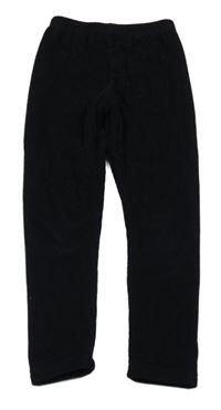 Černé sametové žebrované legíny Dunnes