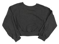 Antracitové crop mikinotriko Next