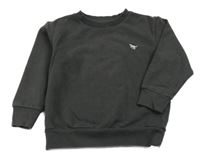 Antracitová mikina s výšivkou Next