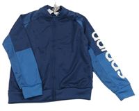 Tmavomodro-modrá sportovní propínací miíkina Adidas