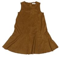 Hnedé semišové šaty Mango