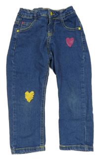 Modré rifle so srdiečkami