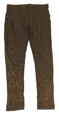 Hnedé trblietavé ľahké legíny Next