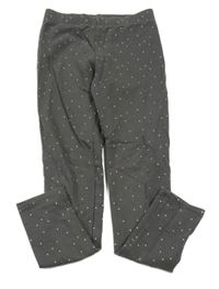 Tmavosivé bodkovaná é teplákové legíny H&M