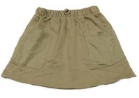 Khaki tepláková sukňa s vreckami Zara