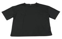 Čierne športové crop tričko H&M