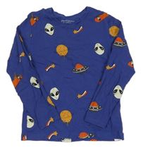 Modré triko s vesmírem Primark