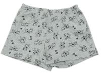 Sivé melírované bavlnené kraťasy s Růžovým panterem