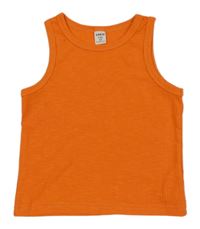 Oranžový rebrovaný top Shein
