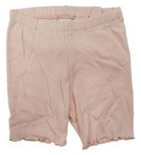 Svetloružové rebrované elastické kraťasy H&M